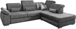 Ecksofa Milian Dunkelgrau S:297/250cm