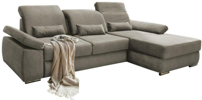 Ecksofa Milian Dunkelgrau S: 295/188cm