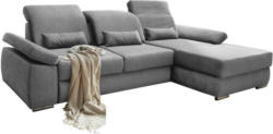 Ecksofa Milian Silberfarbens:295/188cm