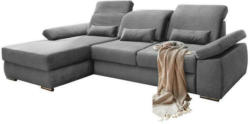 Ecksofa Milian Silberfarbens:188/295cm