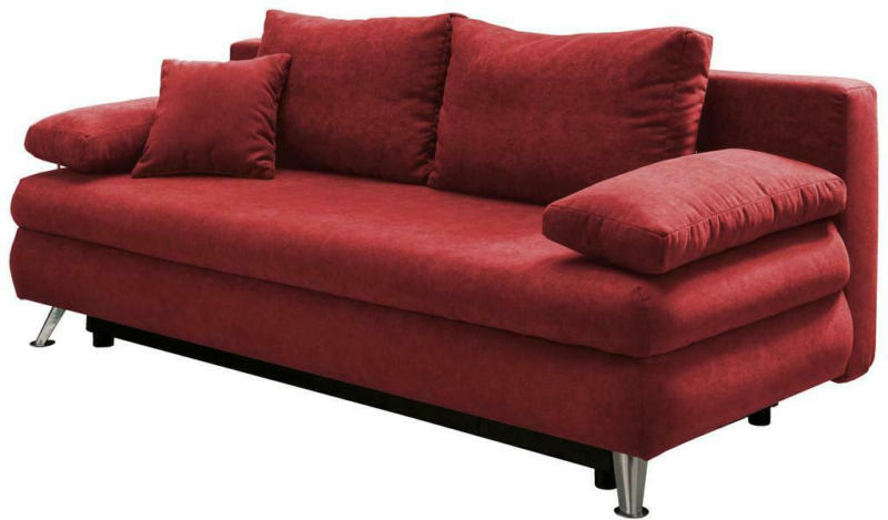 Schlafsofa Milian Rot B: 208 cm