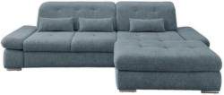 Ecksofa mit Schlaffunktion Dalida Hellblau Chenille