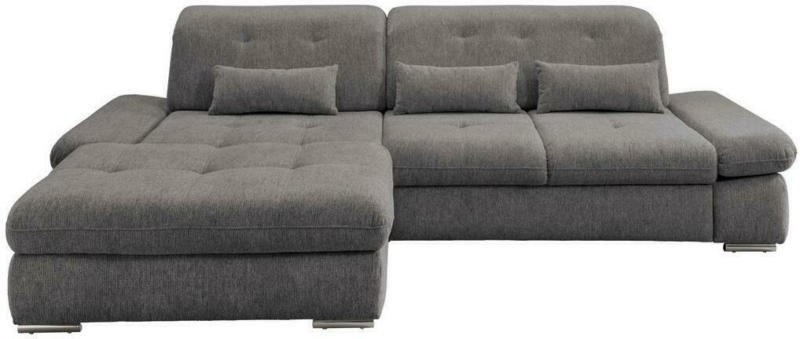 Ecksofa mit Schlaffunktion Dalida Braun/Grau Chenille