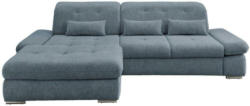 Ecksofa mit Schlaffunktion Dalida Hellblau Chenille