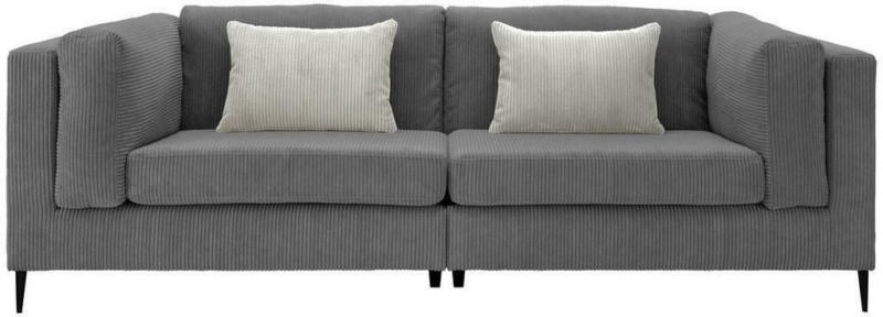 3-Sitzer-Sofa Roma Grau Kord