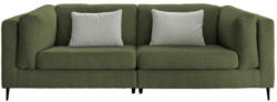 3-Sitzer-Sofa Roma Dunkelgrün Teddystoff