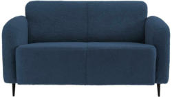 2-Sitzer-Sofa Marone Blau Teddystoff