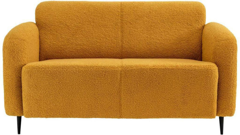 2-Sitzer-Sofa Marone Gelb Teddystoff