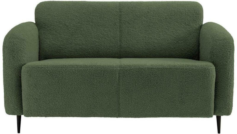 2-Sitzer-Sofa Marone Dunkelgrün Teddystoff