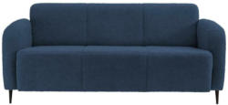 3-Sitzer-Sofa Marone Blau Teddystoff