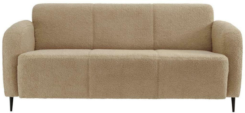 3-Sitzer-Sofa Marone Creme Teddystoff