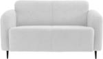 Möbelix 2-Sitzer-Sofa Marone Weiß Teddystoff