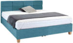 Möbelix Polsterbett mit Bettkasten 160x200 Bellagio Blau