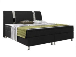 Boxspringbett Mit Topper Lederlook 180x200 Riva