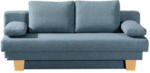 Möbelix 2-Sitzer-Sofa mit Schlaffunkt. und Bettkasten Easy Blau