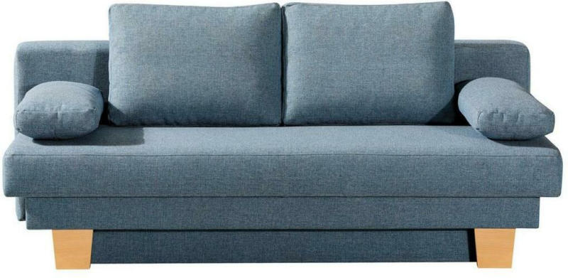 2-Sitzer-Sofa mit Schlaffunkt. und Bettkasten Easy Blau