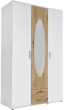 Möbelix Drehtürenschrank Mit Spiegel 120cm Paul, Weiß