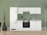 Möbelix Küchenzeile Wito mit Geräten 270 cm Weiß/Grau