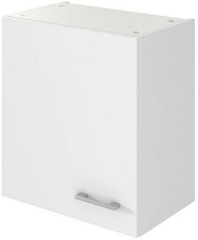 Küchenoberschrank B: 50 cm Weiß 1 Drehtüre