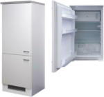 Möbelix Kühlschrank-Umbauschrank Wito B: 60 cm Weiß / Grau