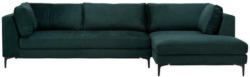 Ecksofa Volante mit Kissen Petrol Velours