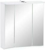 Möbelix Spiegelschrank Verona mit Led 3-Türig BxHxT: 64x70x20 cm, Weiß