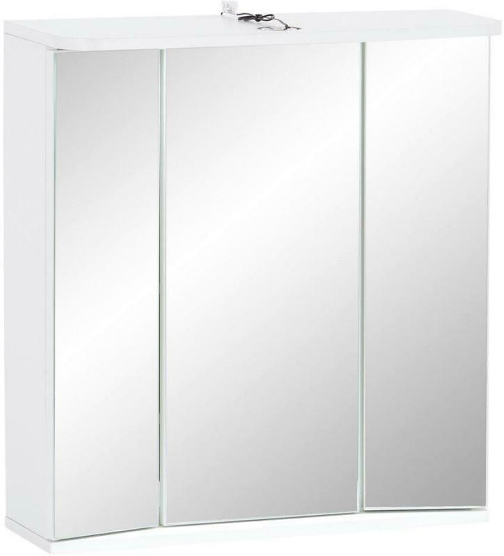Spiegelschrank Verona mit Led 3-Türig BxHxT: 64x70x20 cm, Weiß