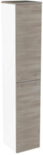 Möbelix Hochschrank mit Türdämpfer Lima B: 31cm, Weiß+esche Dekor