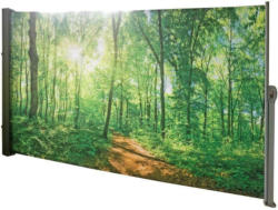 Seitenmarkise 300x160 cm Bunt Waldlichtung Ausziehbar