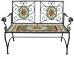 Möbelix Gartenbank aus Metall 2-Sitzer Ravenna, Mosaik-Design