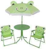 Möbelix Kindersitzgruppe Frog Grün Stahl Mit Sonnenschirm