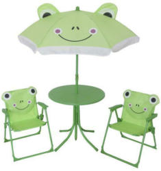 Kindersitzgruppe Frog Grün Stahl Mit Sonnenschirm