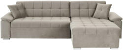 Ecksofa mit Schlaffunktion und Bettkasten Beige