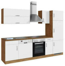 Küchenzeile Sorrento mit Geräten B: 270 cm Weiß