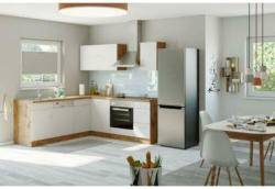 Einbauküche Eckküche Möbelix Winkelblock ohne Geräte 210x150 cm Weiß