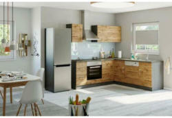 Einbauküche Eckküche Möbelix Winkelblock ohne Geräte 210x150 cm Eichefarben