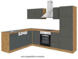 Einbauküche Eckküche Möbelix Winkelblock Mit Geräten 270x210 cm Anthrazit