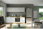 Möbelix Küchenzeile Florenz mit Geräte B: 240 cm Weiß/Eiche Dekor