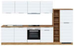Möbelix Küchenzeile Florenz mit Geräte B: 330 cm Weiß/Eiche Dekor
