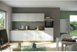 Küchenzeile Florenz Mit Geräte B: 300 cm Weiß/Eiche