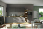 Möbelix Küchenzeile Florenza Mit Geräte B: 330 cm Grau/Eiche