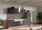 Möbelix Küchenzeile Turin ohne Geräte B: 300cm Grau/Wotaneiche Dekor