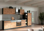 Möbelix Küchenzeile Turin mit Geräte B: 330 cm Graphitfarben/Eiche