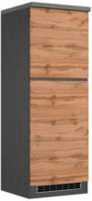 Möbelix Kühlschrank-Umbauschrank Turin B: 60 cm Graphitfarben/Eiche