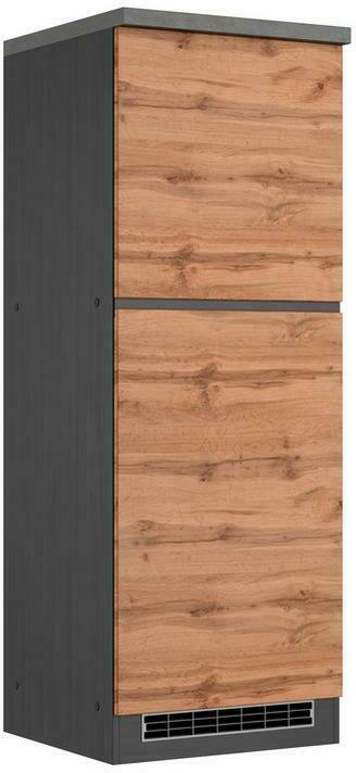 Kühlschrank-Umbauschrank Turin B: 60 cm Graphitfarben/Eiche
