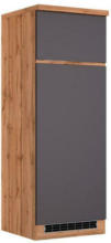 Möbelix Kühlschrank-Umbauschrank Turin B: 60 cm Grau/Wotaneiche Dekor