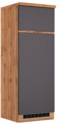 Kühlschrank-Umbauschrank Turin B: 60 cm Grau/Wotaneiche Dekor