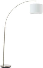 Möbelix Stehlampe Clarie Silberfarben/Weiß, Bogen