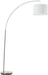 Stehlampe Clarie Silberfarben/Weiß, Bogen