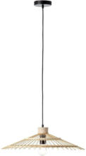 Möbelix Hängeleuchte Pirae H: 100 cm 1-Flammig, Holzschirm